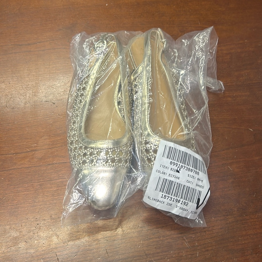J Crew Woven slingback flats BZ218